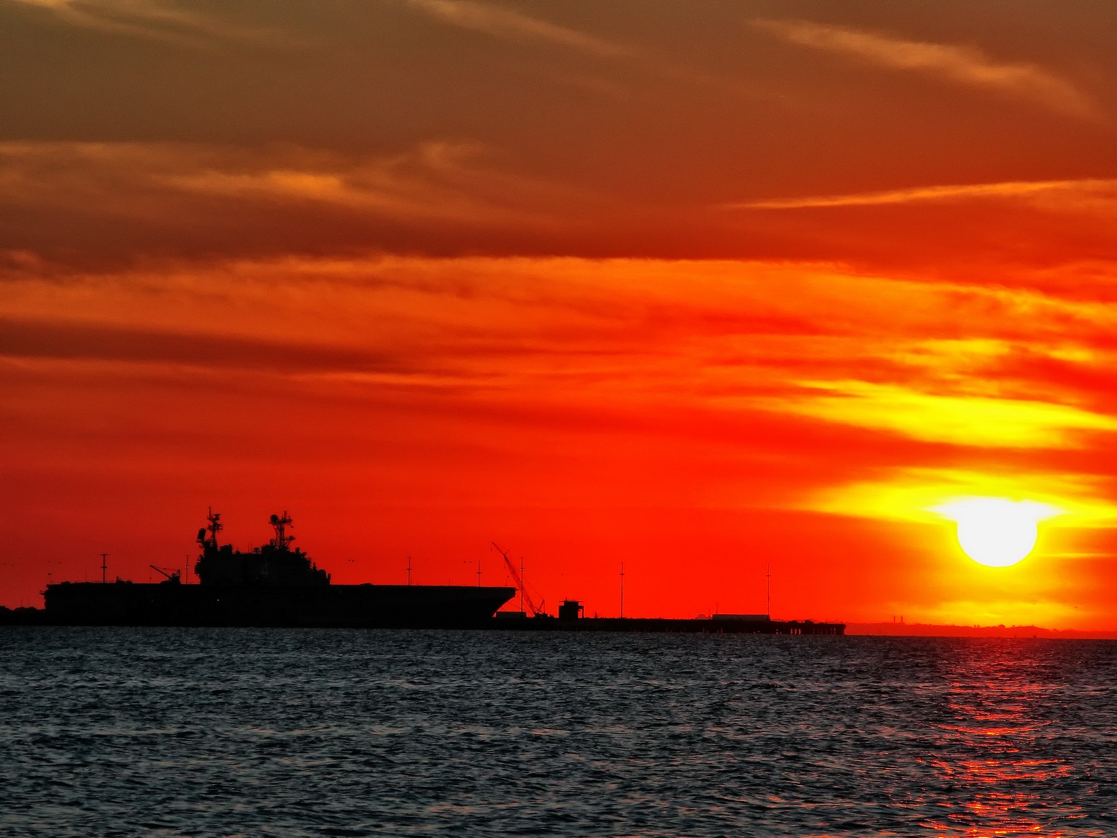 Looking out across Sandy Hook Bay is Naval Weapons Station Earle.