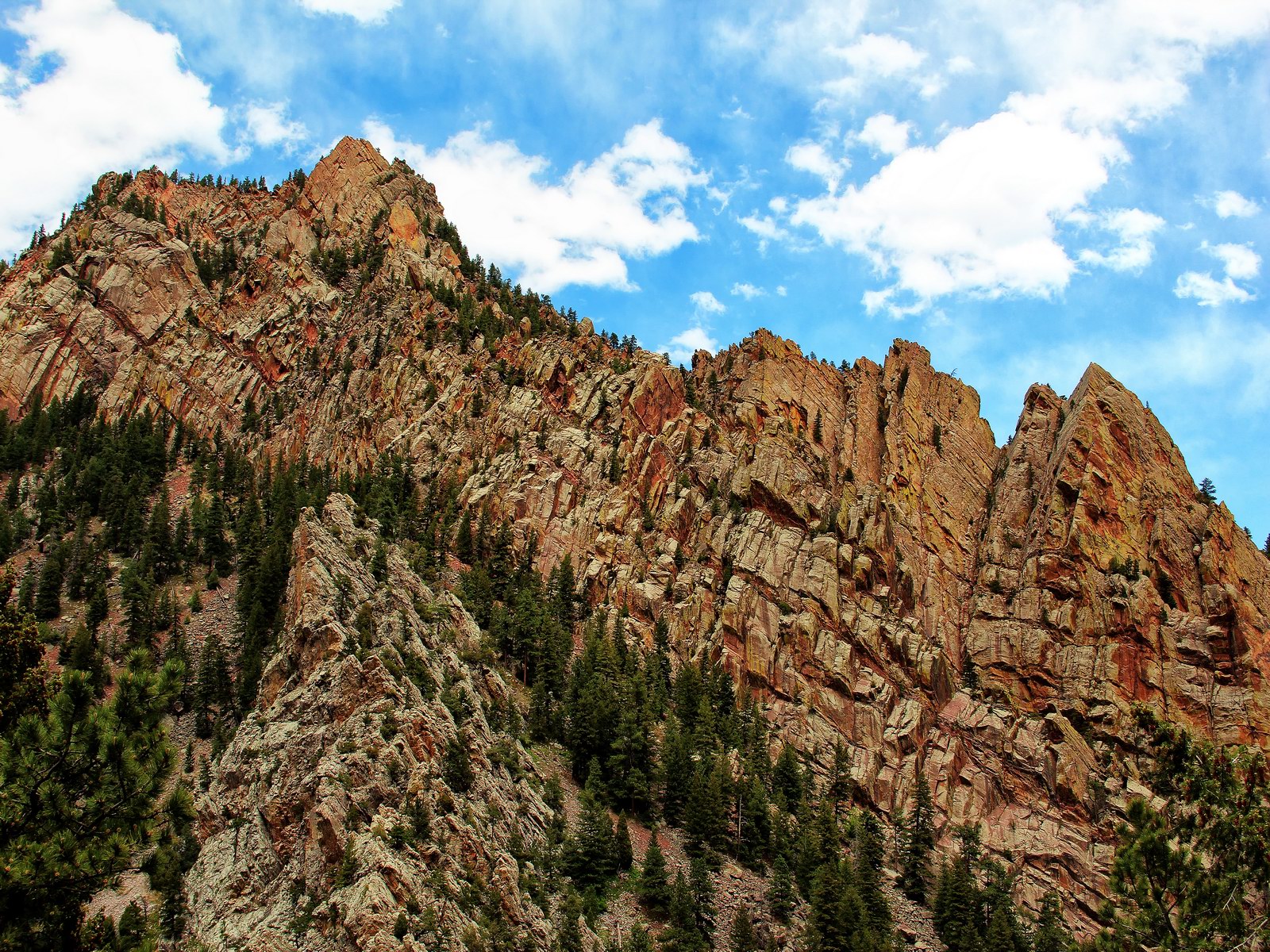The Redgarden Wall leads your eye 7,240 ft to the top of Shirt Tail Peak.